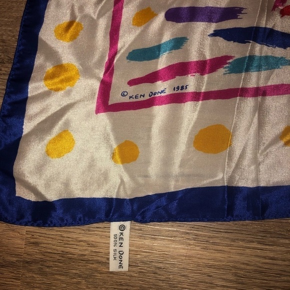 VTG Ken Done 1985 Iconic Sailing on Sydney Harbour Art Print Scarf 28.5” x 28.5” - Picture 4 of 6